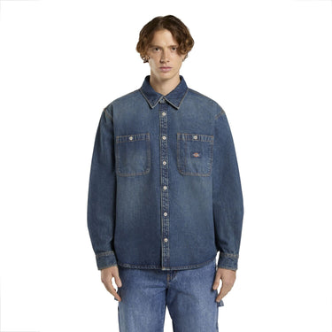 Dickies Mechanic Denim Shirt - Khaki Tinted Blue