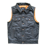 13 1/2 Blood Moon Leather Vest - Black