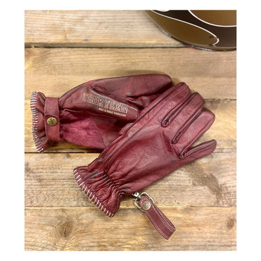 13 1/2 LOUD RIDE GLOVES - BURGUNDY