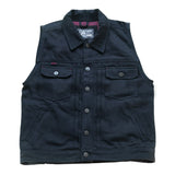 13 1/2 Rain Splitter Denim Vest - Black