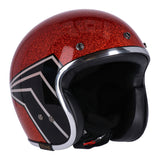 13 1/2 Skull Bucket Helmet - Flake Amber/Black Wing