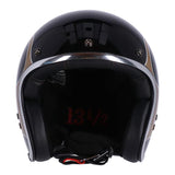 13 1/2 Skull Bucket Helmet - Flames Gold