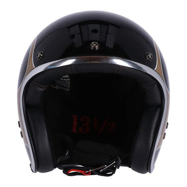 13 1/2 Skull Bucket Helmet - Flames Gold