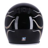 13 1/2 Skull Bucket Helmet - Flames Gold