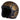 13 1/2 Skull Bucket Helmet - Flames Matte Gold - MOTOCCINO