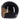 13 1/2 Skull Bucket Helmet - Gloss Black/Gold Wing - MOTOCCINO