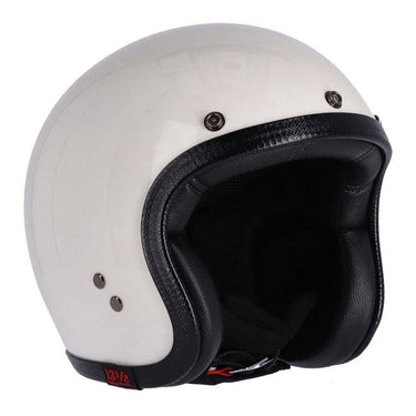 13 1/2 Skull Bucket Helmet - Vintage White
