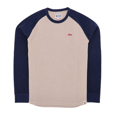 13 1/2 Waffle Jersey - Sand/Navy