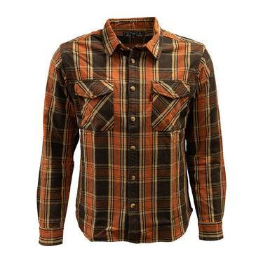 13 1/2 Woodland Checkered Shirt - Brown/Orange