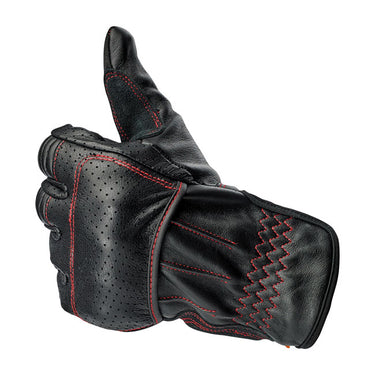 Biltwell Borrego gloves black/redline CE appr.