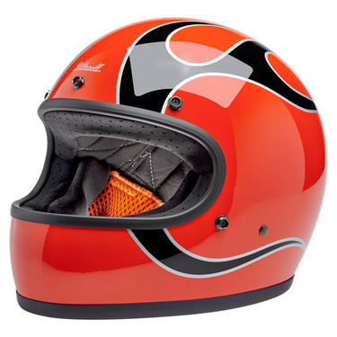 Biltwell Gringo Helmet - Comp Orange Flames