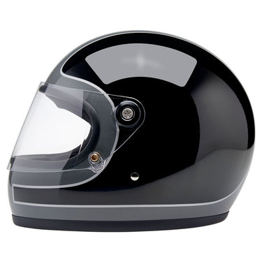 Biltwell Gringo S Helmet - Storm Grey/Black Tracker Gloss