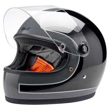 Biltwell Gringo S Helmet - Storm Grey/Black Tracker Gloss