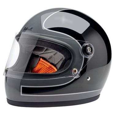 Biltwell Gringo S Helmet - Storm Grey/Black Tracker Gloss