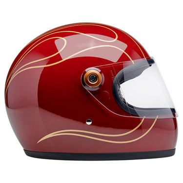 Biltwell Gringo S Helmet - Garnet Red Flames