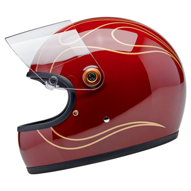 Biltwell Gringo S Helmet - Garnet Red Flames