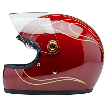 Biltwell Gringo S Helmet - Garnet Red Flames