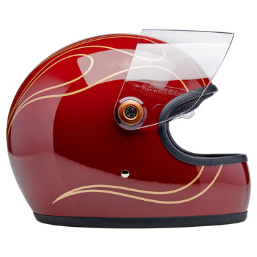 Biltwell Gringo S Helmet - Garnet Red Flames