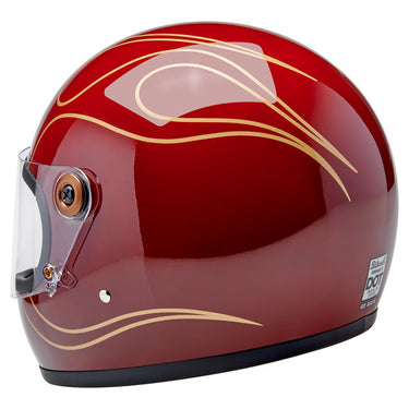 Biltwell Gringo S Helmet - Garnet Red Flames