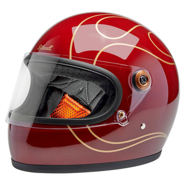 Biltwell Gringo S Helmet - Garnet Red Flames