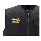 Roeg Brad Waxed Cotton Vest - Black