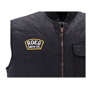 Roeg Brad Waxed Cotton Vest - Black