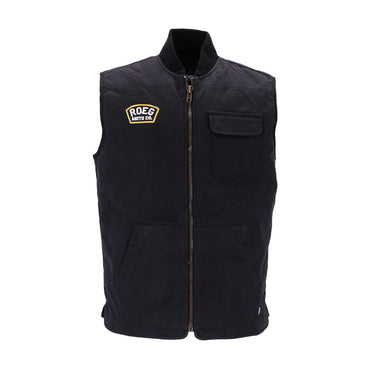 Roeg Brad Waxed Cotton Vest - Black