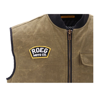 Roeg Brad Waxed Cotton Vest - Army