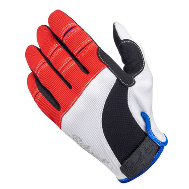 Biltwell Moto gloves red/white/blue