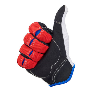 Biltwell Moto gloves red/white/blue