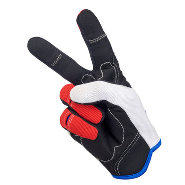 Biltwell Moto gloves red/white/blue