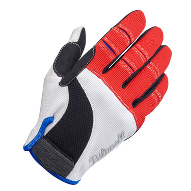 Biltwell Moto gloves red/white/blue