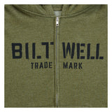 Biltwell Stencip zip hoodie green