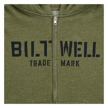 Biltwell Stencip zip hoodie green