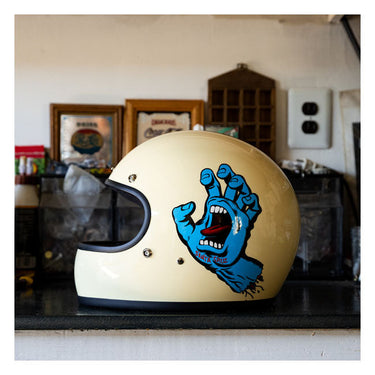 Biltwell Gringo 06 Helmet - SANTA CRUZ Limited Edition - Vintage White