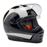 Biltwell Lane Splitter 06 helmet - white flames