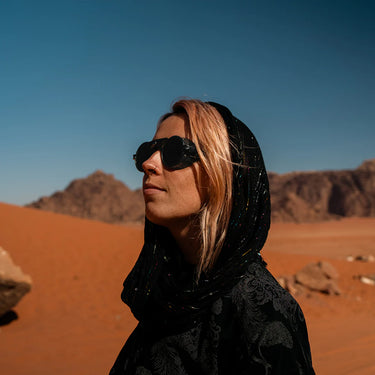 VALLON Heron Desert Sunglasses - Black