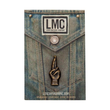 Loser Machine LMC good luck pin anitque brass