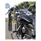Trip Machine Leather Grip Tassels - Black