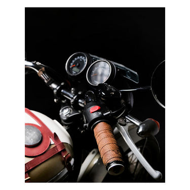 Trip Machine Leather Grip Wrap Set - Tobacco Perforated