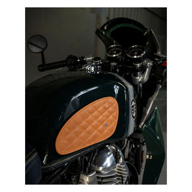 Trip Machine Mini Diamond Leather Tank Pad Set - Vintage Tan