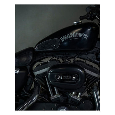 Trip Machine Mini Diamond Leather Tank Pads - Black Suede