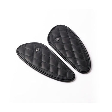Trip Machine Mini Diamond Leather Tank Pads - Black