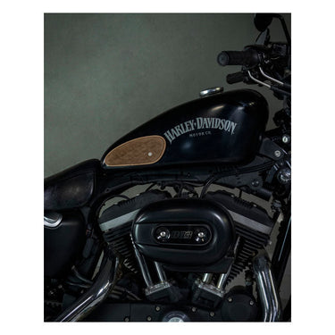 Trip Machine Mini Diamond Leather Tank Pads - Tobacco Suede