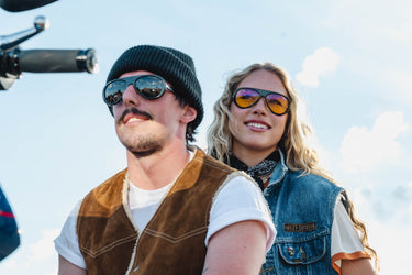 VALLON Moto Aviators Sunglasses - Black/Green