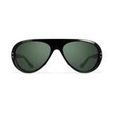 VALLON Moto Aviators Sunglasses - Black/Green