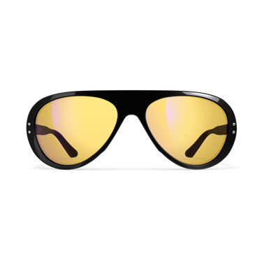 VALLON Moto Aviators Sunglasses - Black/Yellow