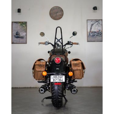 Trip Machine Expedition Saddlebag Pair - Brown And Tobacco