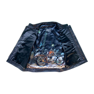13 1/2 Night Rider Leather Vest - MOTOCCINO