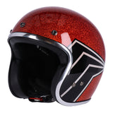 13 1/2 Skull Bucket Helmet - Flake Amber/Black Wing - MOTOCCINO